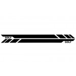 Αυτοκόλλητο Πλαϊνών Αυτοκόλλητων Βινυλίου Μαύρο Κατάλληλο Για Vw Golf 5 6 7 V Vi Vii (2003-και μετά)