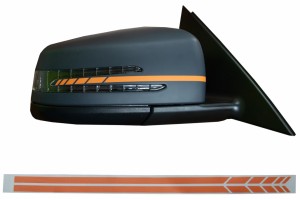 Αυτοκόλλητο Καθρέφτη Ματ Πορτοκαλί Κατάλληλο Για Mercedes Coupe C238 Abces Class Cla Gla Cls Glk W246 W204 W176 W117 W212 W207 W218 X156 X204 W221