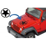 Αυτοκόλλητο Αστέρι Universal Κατάλληλο Για Jeep Wrangler Jk Truck Ή Άλλα Αυτοκίνητα Μαύρο