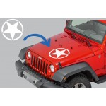 Αυτοκόλλητο Αστέρι Universal Κατάλληλο Για Jeep Wrangler Jk Truck Ή Άλλα Αυτοκίνητα Λευκό