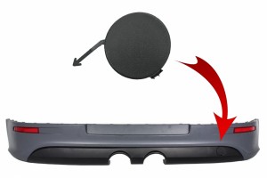 Προέκταση Καλύμματος Γάντζου Ρυμούλκησης Για Πίσω Προφυλακτήρα Κατάλληλο Για Vw Golf 5 V (2003-2007) R32 Design