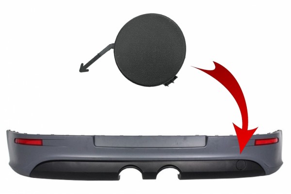 Προέκταση Καλύμματος Γάντζου Ρυμούλκησης Για Πίσω Προφυλακτήρα Κατάλληλο Για Vw Golf 5 V (2003-2007) R32 Design