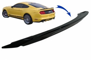 Αεροτομή Πορτμπαγκάζ Κατάλληλη Για Ford Mustang Mk6 Vi Έκτη Γενιά (2015-2020) GT350 Design Piano Black