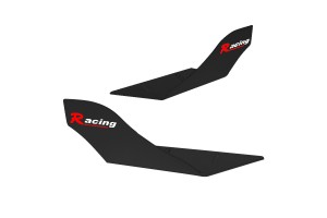 Διακοσμητικα Spoiler Πλαινα Αλουμινιου Ζευγαρι Μαυρο