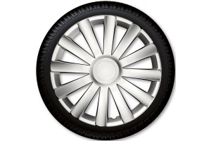 Σετ Τάσια Αυτοκινήτου Argo Spyder 4τμχ 14" Ασημί 14118