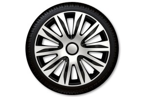 Σετ Τάσια Αυτοκινήτου Nardo 4τμχ 16" Ασημί/Μαύρο 14129