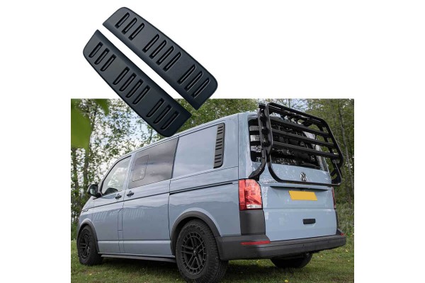 Καπάκια Πισινών Παραθύρων Για Vw Transporter T5 2010-2015 / T6 2015-2019 Μαύρα 2 Τεμάχια