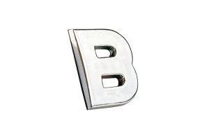 Αυτοκόλλητο Γράμμα Χρωμίου 3D "B" 2.7x2.5cm 1 Τεμάχιο