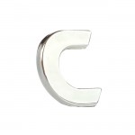 Αυτοκόλλητο Γράμμα Χρωμίου 3D "C" 2.7x2.5cm 1Τμχ