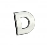 Αυτοκόλλητο Γράμμα Χρωμίου 3D "D" 2.7x2.5cm 1Τμχ