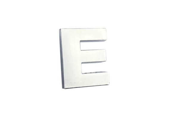 Αυτοκόλλητο Γράμμα Χρωμίου 3D "E" 2.7x2.5cm 1Τμχ