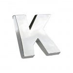 Αυτοκόλλητο Γράμμα Χρωμίου 3D "K" 2.7x2.5cm 1Τμχ