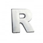 Αυτοκόλλητο Γράμμα Χρωμίου 3D "R" 2.7x2.5cm 1Τμχ