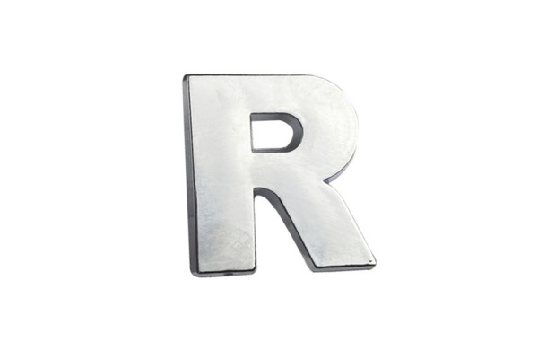 Αυτοκόλλητο Γράμμα Χρωμίου 3D "R" 2.7x2.5cm 1Τμχ