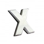 Αυτοκόλλητο Γράμμα Χρωμίου 3D "X" 2.7x2.5cm 1Τμχ