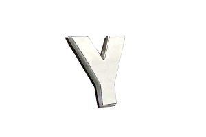 Αυτοκόλλητο Γράμμα Χρωμίου 3D "Y" 2.7x2.5cm 1 Τεμάχιο