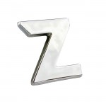 Αυτοκόλλητο Γράμμα Χρωμίου 3D "Z" 2.7x2.5cm 1Τμχ