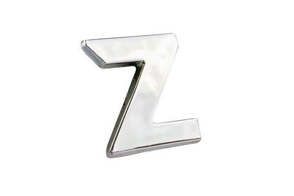 Αυτοκόλλητο Γράμμα Χρωμίου 3D "Z" 2.7x2.5cm 1Τμχ