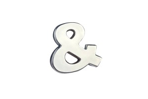 Αυτοκόλλητο Γράμμα Χρωμίου 3D "&" 2.7x2.5cm 1 Τεμάχιο