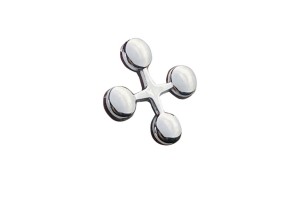 Αυτοκόλλητο Γράμμα Χρωμίου 3D "x" 2.7x2.5cm 1 Τεμάχιο