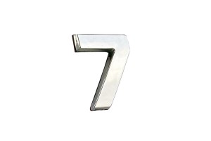 Αυτοκόλλητο Γράμμα Χρωμίου 3D "7" 2.7x2.5cm 1 Τεμάχιο