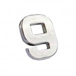 Αυτοκόλλητο Γράμμα Χρωμίου 3D "9" 2.7x2.5cm 1Τμχ