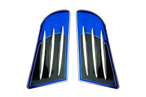 Αυτοκόλλητο Αλουμινίου Εισαγωγής Αέρα Μπλε-Ασημί 16x8.5cm