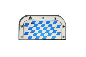 Προστατευτικό Αυτοκόλλητο Αλουμινίου Για Την Εξάτμιση Ασημί-Μπλε 18x9cm