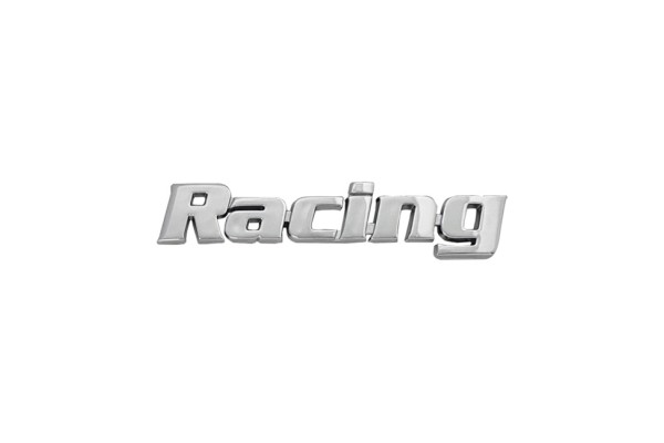 Αυτοκόλλητο Σήμα Χρωμίου 3D "Racing" 10.2x2cm 1Τμχ