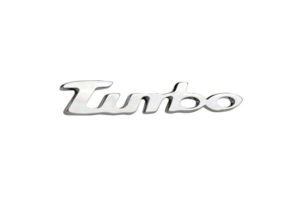 Αυτοκόλλητο Σήμα Χρωμίου 3D "TURBO" 13.5*2cm 1Τμχ