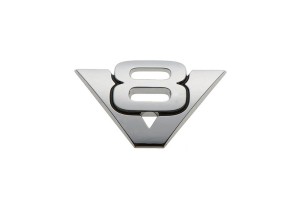 Αυτοκόλλητο Σήμα Χρωμίου 3D "V8" 6x3.8cm 1Τμχ