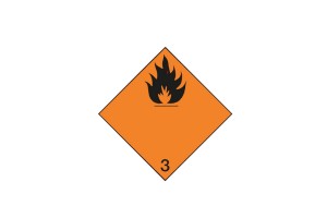 Πινακίδα Αυτοκόλλητη 3M Φλόγα Φθορίζων 15x15cm 1Τμχ