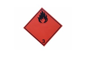 Πινακίδα Αυτοκόλλητη Φλόγα 15x15cm 1Τμχ