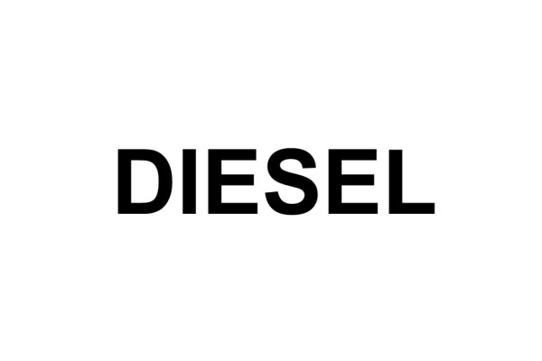Αυτοκόλλητο Σήμα "Diesel" Μαύρο 7x1.5cm 1Τμχ