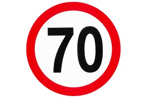 Αυτοκόλλητο Σήμα Όριο Ταχύτητας "70" 15cm 1Τμχ