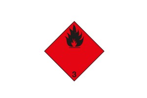 Πινακίδα Αυτοκόλλητη Φλόγα 23x23cm 1Τμχ