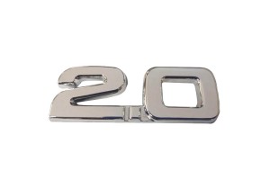 Αυτοκόλλητο Σήμα "2.0" Ασημί 10x2.5cm 1Τμχ