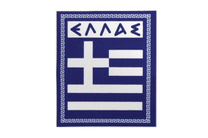 Αυτοκόλλητη Ελληνική Σημαία "ΕΛΛΑΣ" 6x5cm 1Τμχ