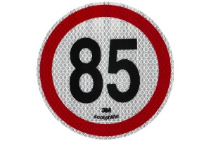 Αυτοκόλλητο Σήμα Όριο Ταχύτητας 3Μ "85" 15cm 1Τμχ