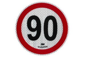 Αυτοκόλλητο Σήμα Όριο Ταχύτητας 3Μ "90" 15cm 1Τμχ