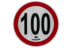 Αυτοκόλλητο Σήμα Όριο Ταχύτητας 3Μ "100" 15cm 1Τμχ