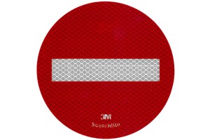 Αυτοκόλλητο Σήμα Πορείας "Απαγορευτικό" 3M Φ15cm 1Τμχ