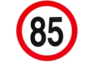 Αυτοκόλλητο Σήμα Όριο Ταχύτητας "85" 15cm 1Τμχ