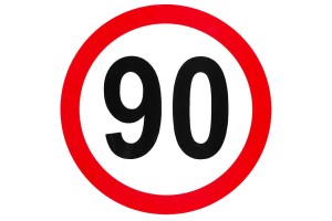 Αυτοκόλλητο Σήμα Όριο Ταχύτητας "90" 15cm 1Τμχ