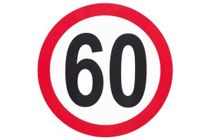 Αυτοκόλλητο Σήμα Όριο Ταχύτητας "60" 15cm 1Τμχ