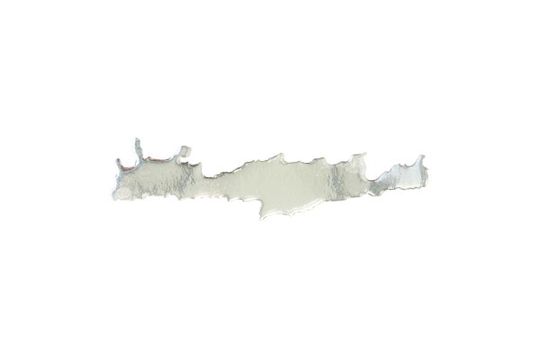 Αυτοκόλλητος Χάρτης Κρήτη Σμάλτο Ασημί 20x4.5cm 1Τμχ