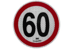 Αυτοκόλλητο Σήμα Όριο Ταχύτητας 3Μ "60" 15cm 1Τμχ