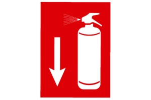 Πινακίδα Pvc "Θέση Πυροσβεστήρα" 17.5x25cm 1Τμχ