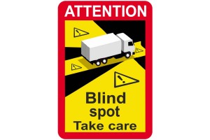 Αυτοκόλλητο Σήμα Τυφλό Σημείο Για Φορτηγό (Blind Spot - Take Care) 15x22cm 1Τμχ