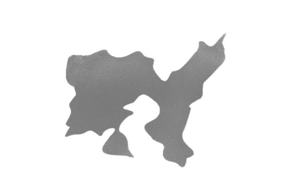 Αυτοκόλλητος Χάρτης Λήμνος Ασημί 8.5x7cm 1Τμχ